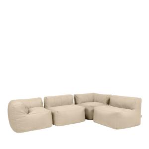 Sofá modular 2 rincones 2 sillones int/ext en olefina beige