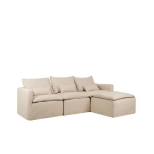 Sofá modular 3 plazas chaise longue der desenfundable beige…