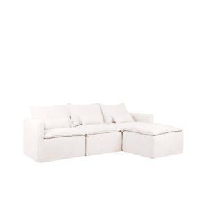 Sofá modular 3 plazas chaise longue der desenfundable blanc…