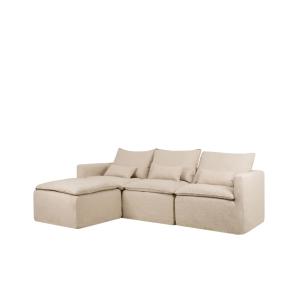Sofá modular 3 plazas chaise longue izq desenfundable beige…