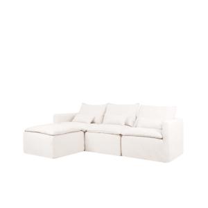 Sofá modular 3 plazas chaise longue izq desenfundable blanc…