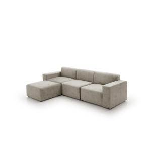 Sofá modular alta gama y diseño gris claro 223x130x77