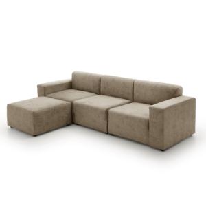 Sofá modular alta gama y diseño tostado 223x130x77