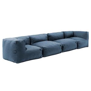 Sofá modular de 4 plazas azul pacífico