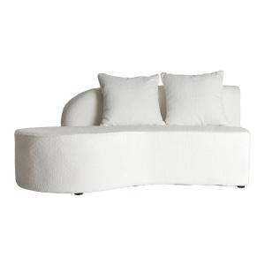Sofá modular de algodón bouclé en color blanco de 170x105x8…