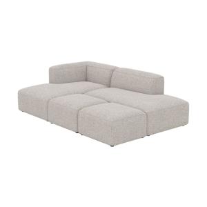 Sofá modular de esquina izquierda, tela beige 4 plazas, 2 p…
