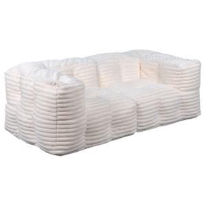 Sofá modular de pana 90x180 cm blanco