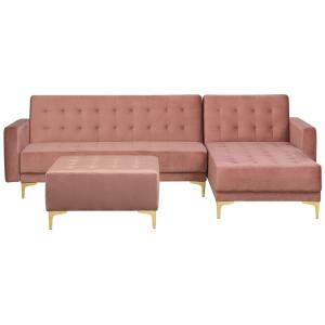 Sofá modular de tejido rosa 4 personas