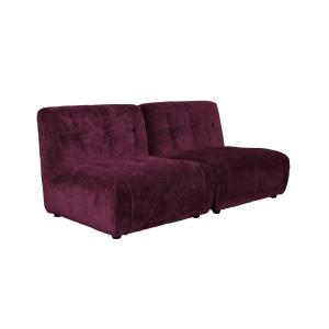 Sofá modular de terciopelo ciruela l184