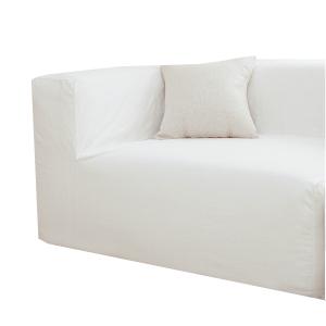 Sofá modular - desenfundable - algodon lavado blanco