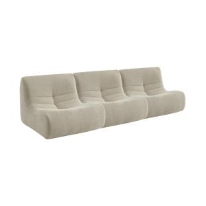 Sofá modular en borreguito texturizado, 3 plazas, beige