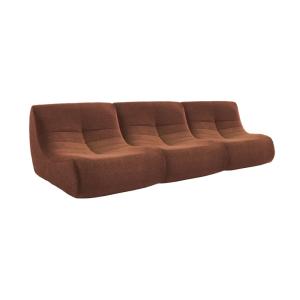 Sofá modular en borreguito texturizado, 3 plazas, terracott…
