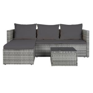 Sofa outdoor con mesa de centro poliester ratan sintetico 1…