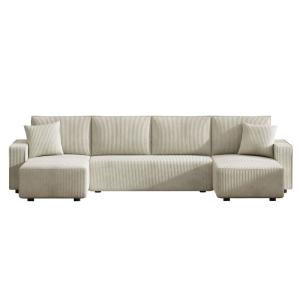 Sofá panorámico cama de 6 plazas con baúl en terciopelo a c…