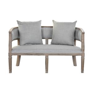 Sofa poliester madera de caucho gris claro 120x68x72cm