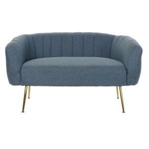 Sofa poliester metal azul 129x75x73cm