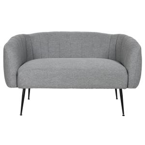 Sofa poliester metal gris 129x75x73cm