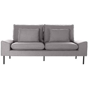 Sofa poliester metal gris 200x84x84cm