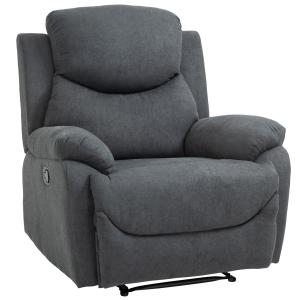 Sofá reclinable gris 93 x 88 x 102 cm