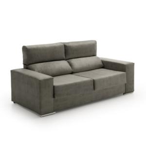 Sofá reclinable gris oscuro 3 plazas 150x85x100