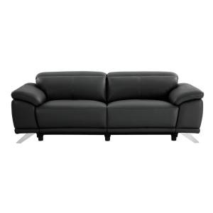 Sofá relax piel 3 plazas negro 220x107cm