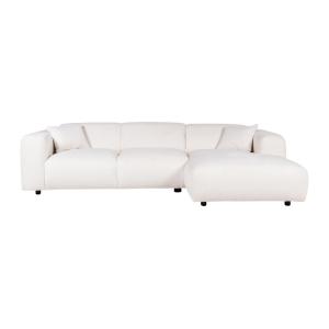 Sofá rinconera poliéster 5 plazas blanco 280x165cm