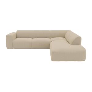 Sofá rinconera poliéster 6 plazas beige 269x221cm