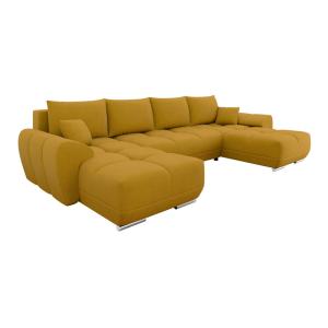 Sofá rinconero amarillo 183x85x362cm