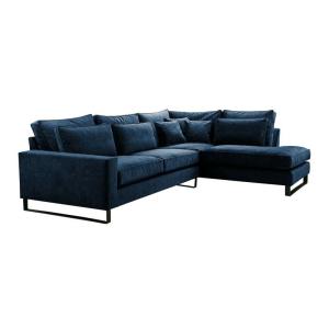 Sofá rinconero azul 224x90x314cm