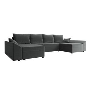 Sofá rinconero gris 140x82x317cm