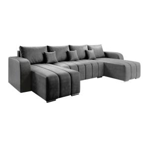 Sofá rinconero gris 147x86x313cm
