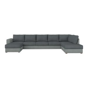 Sofá rinconero gris 186x85x370cm