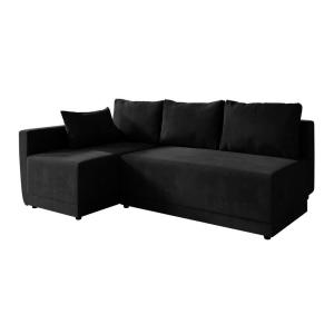 Sofá rinconero negro 135x85x210cm