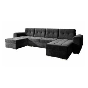 Sofá rinconero negro 157x97x326cm