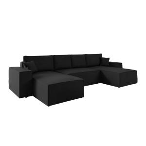 Sofá rinconero negro 174x94x370cm