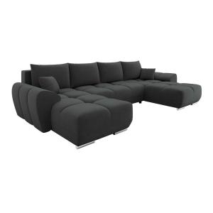 Sofá rinconero negro 183x85x362cm