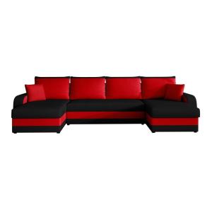 Sofá rinconero rojo 140x80x304cm