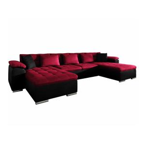 Sofá rinconero rojo 155x76x375cm