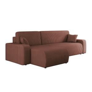 Sofá rinconero rosa 145x82x244cm