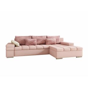 Sofá rinconero rosa 175x83x310cm
