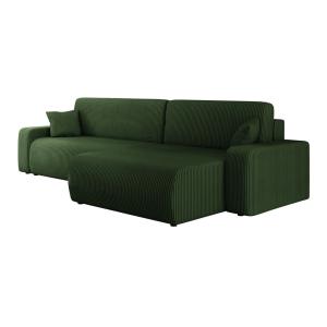Sofá rinconero verde 145x82x274cm