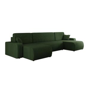 Sofá rinconero verde 145x82x312cm