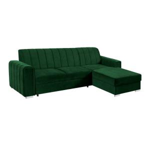 Sofá rinconero verde 183x86x260cm