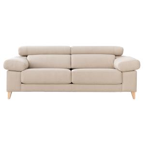 Sofá tapizado beige 80 cm x 216 cm