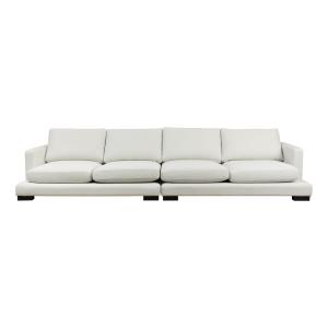 Sofá tapizado blanco 360 x 88 cm