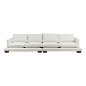 Sofá tapizado blanco 88 cm x 360 cm