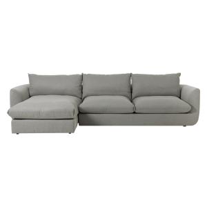 Sofá tapizado gris 84 cm x 309 cm