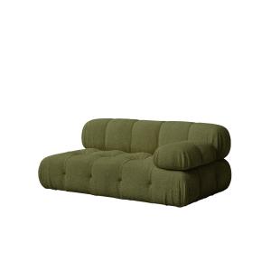 Sofá verde bouclé con chaise longue derecho 165 x 99 cm