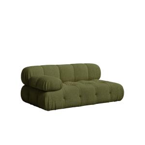 Sofá verde bouclé con chaise longue izquierdo 165 x 99 cm