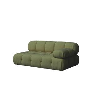 Sofá verde con chaise longue derecho 165 x 99 cm